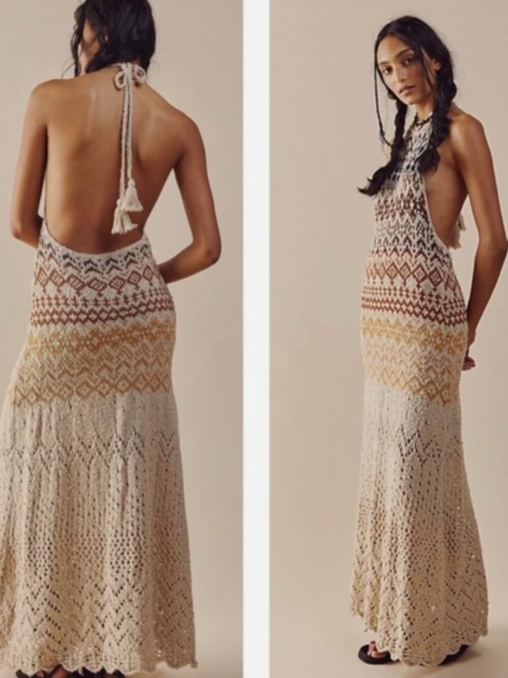 New Free People Ikat Oasis Maxi Dress Size Large MSRP: $248 - Picture 4 of 4